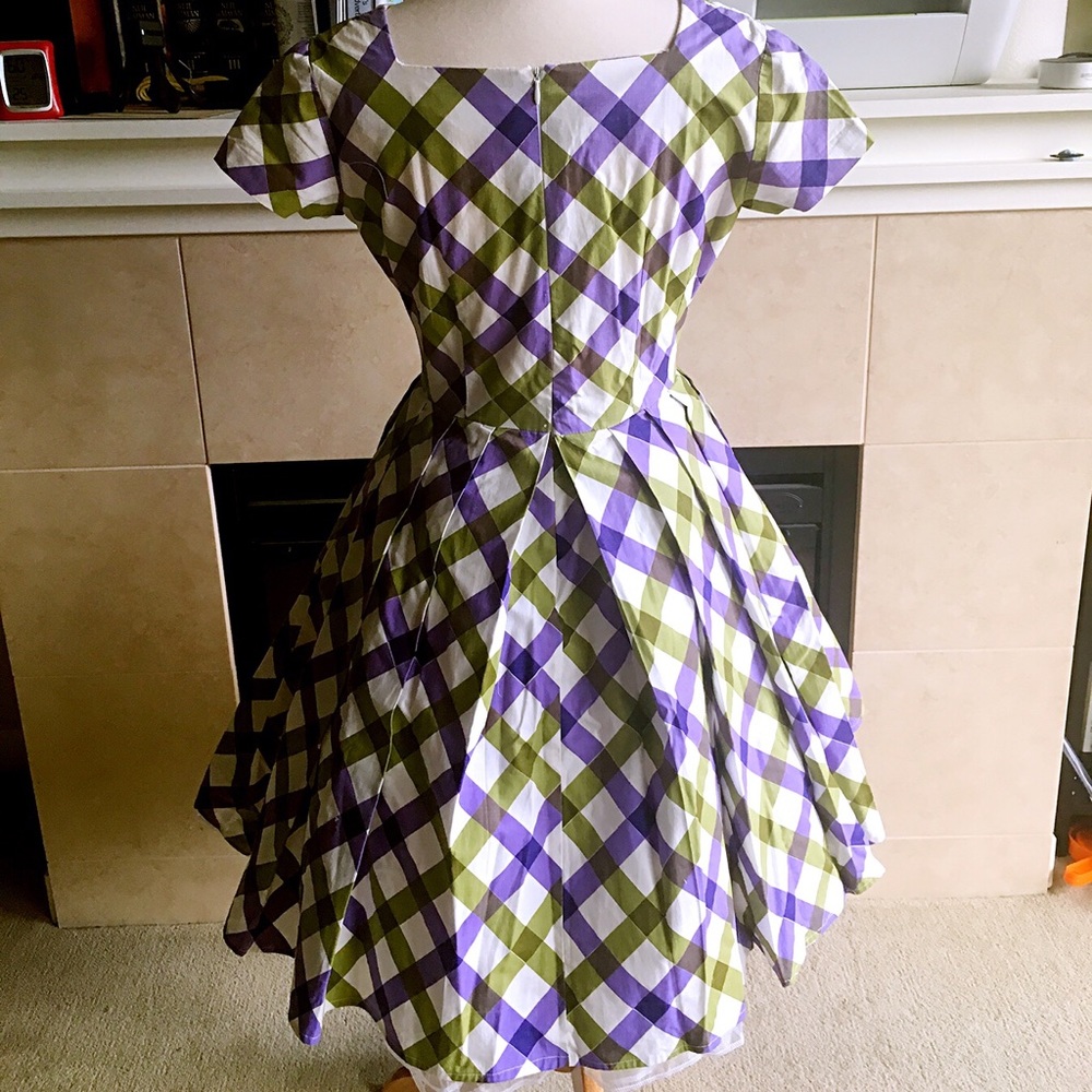 1950s Harlequin Cotton Dress